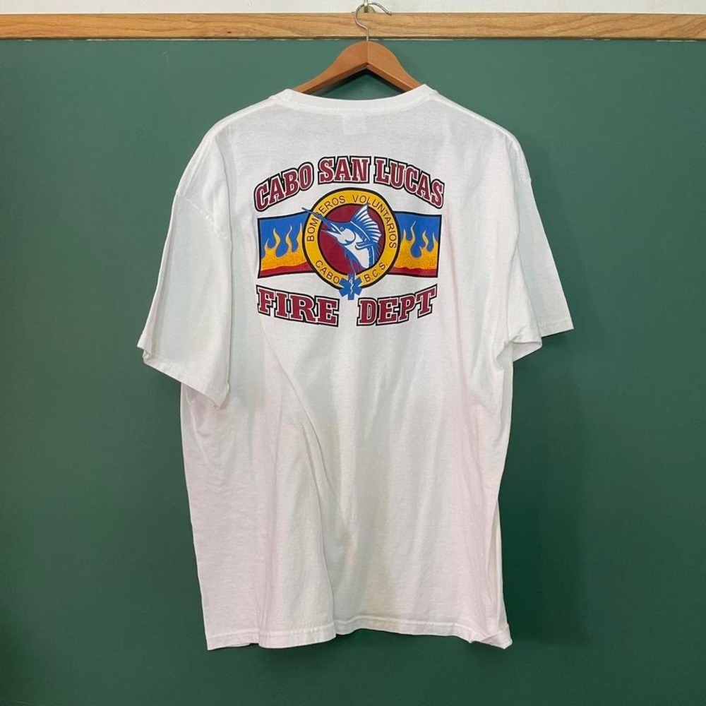 Vintage‎ Y2K Cabo San Lucas Fire Department white t-shirt